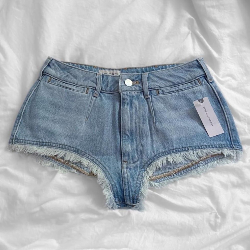 Anthropologie Pilcro Pitched Micro Denim Shorts NWT Size 25
